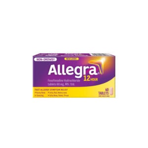 Allegra 12 Hour 60 mg 40 Tablets