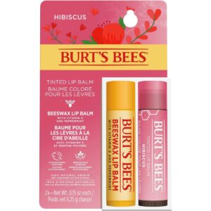Burt's Bees Beeswax & Hibiscus Tinted Lip Balm 2 Pack