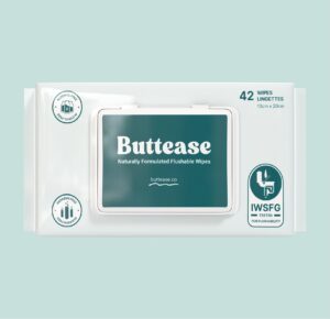 Buttease Flushable Wipes 13 cm x 20 cm 42 Count
