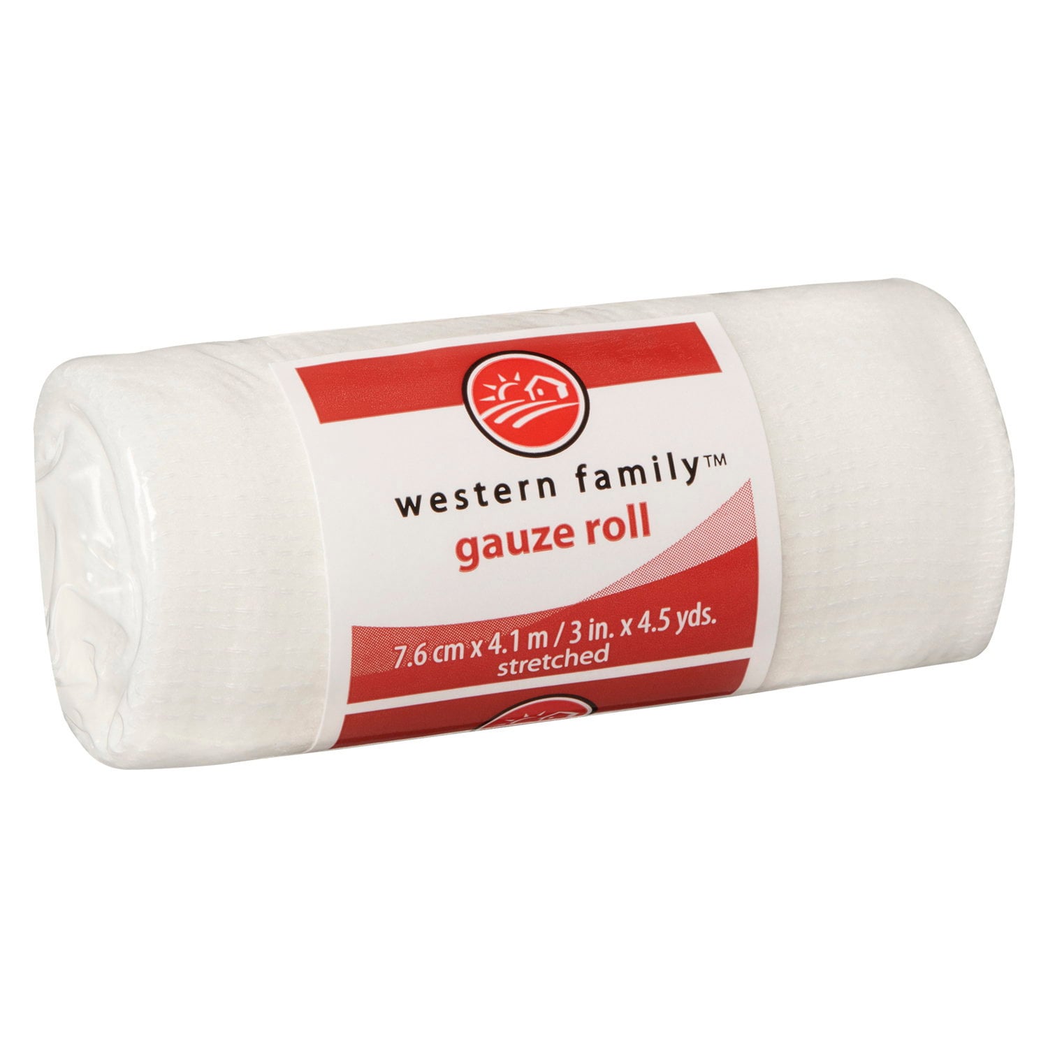 Western Family Gauze Bandage Roll 3inx4.5yds