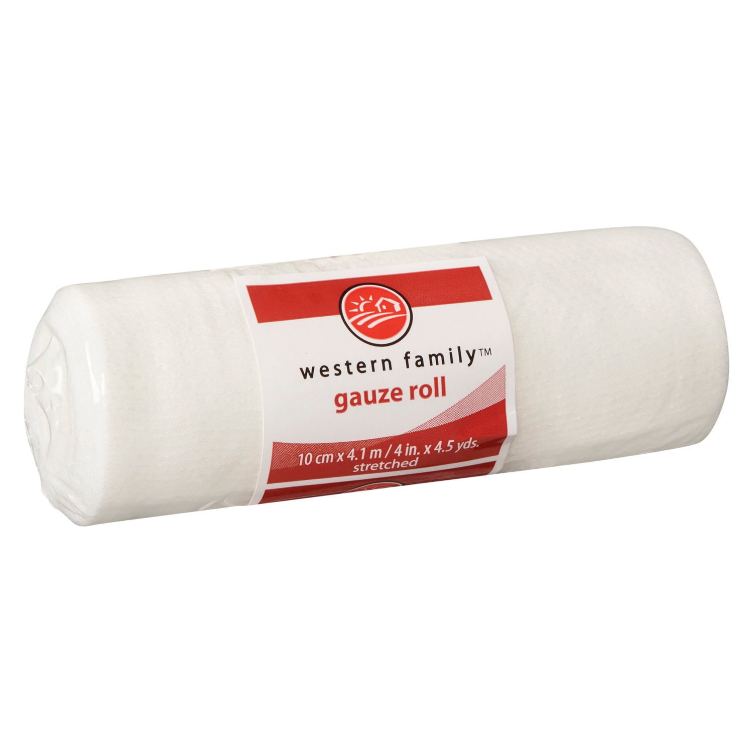 Western Family Gauze Bandage Roll 4INX4.5 Yds