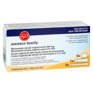 Western Family Miconazole 3 Day Combo Pack 3 Count