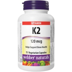 Webber Vitamin K2 120 mcg Vegetarian 75 Capsules