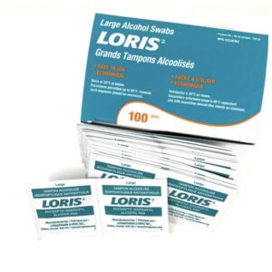 Loris Alcohol Prep Pad 70% Lrg 104-01 100 Count