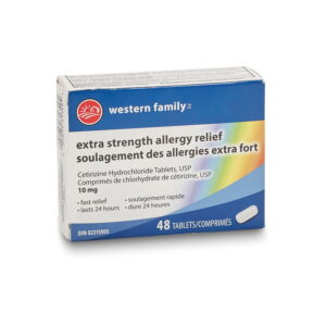 Western Family Allergy Relief Cetirizine 10 mg 48 Tablets