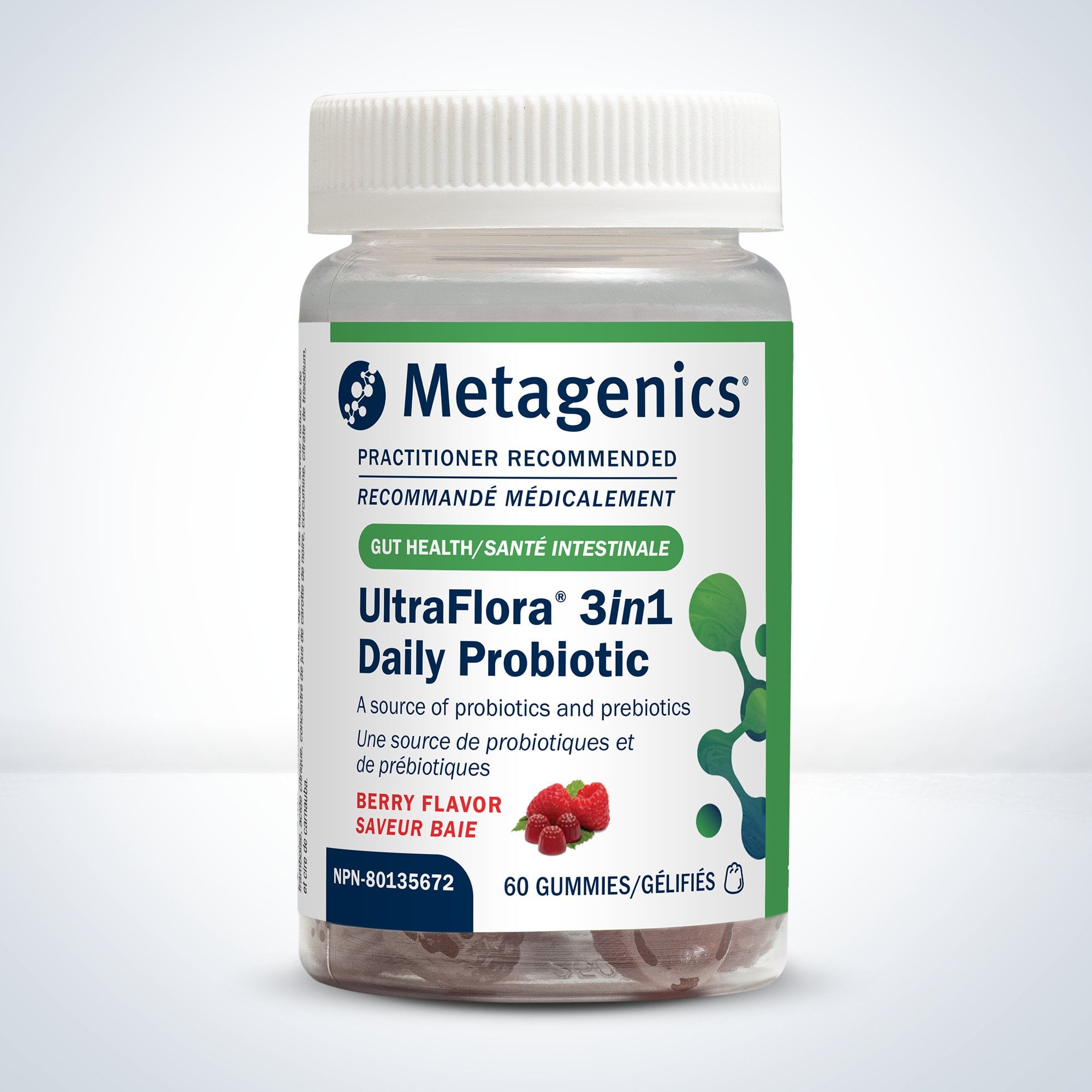 Metagenics Ultraflora 3-in-1 Daily Probiotic 60 Gummies