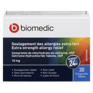 BIOMEDIC Allergy Cetirizine 10 mg 30 Tablets