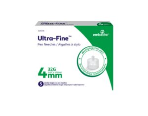 Embecta Ultra-Fine Pen Needles Weekly Injection Pack 32 g 4 mm 5 Count