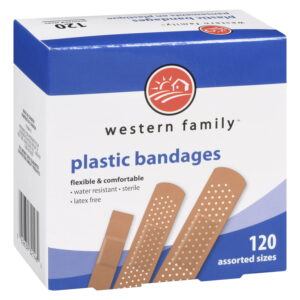 Western Family Plastic Adhesive Strips 120 Count