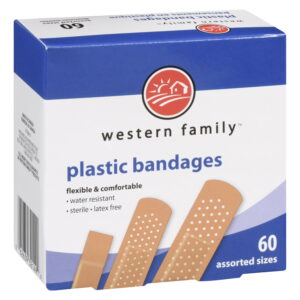 Western Family Plastic Adhesive Strips 60 Count