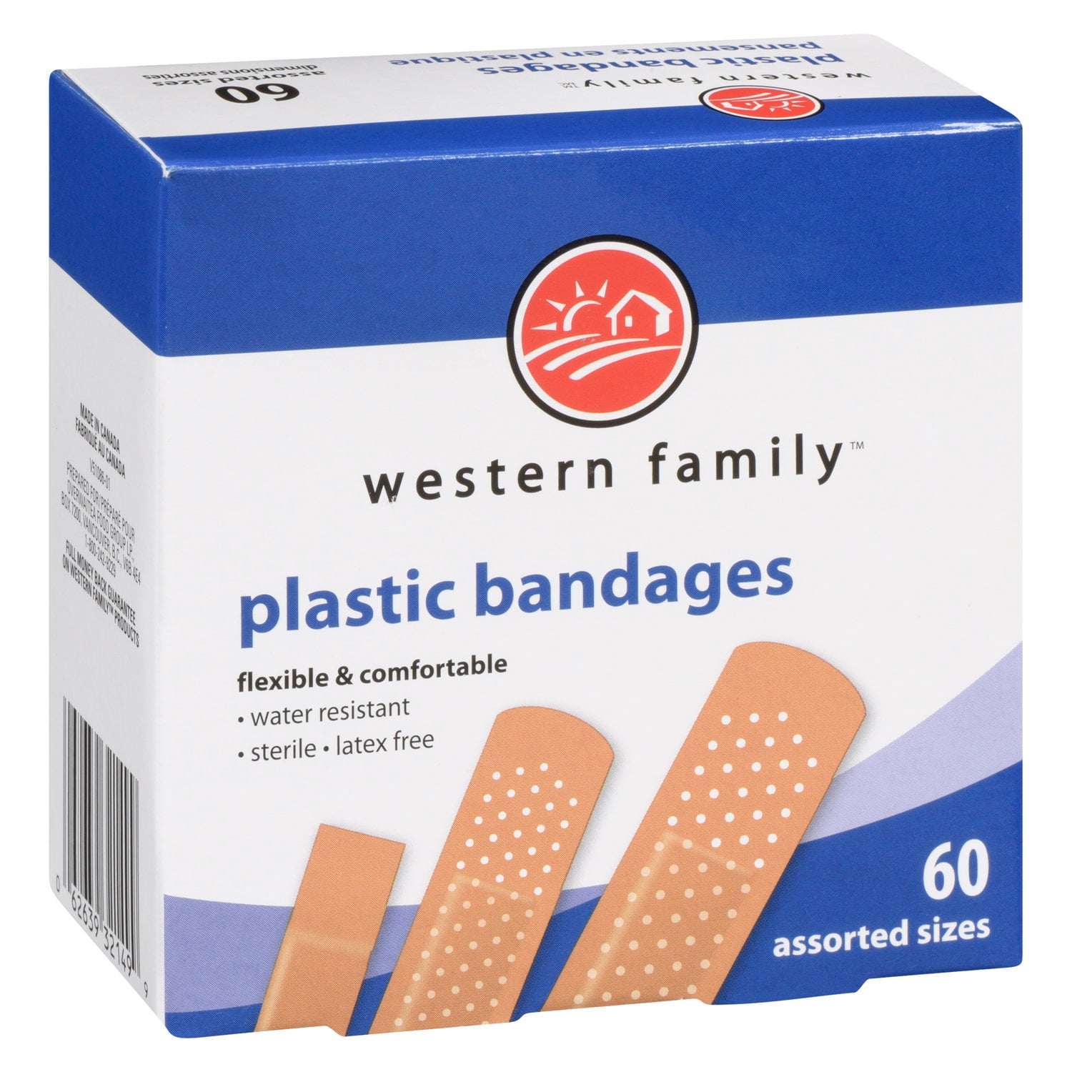 Western Family Plastic Adhesive Strips 60 Count