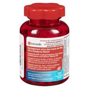 BIOMEDIC Acetaminophen Ultra Relief 500 mg 120 Tablets