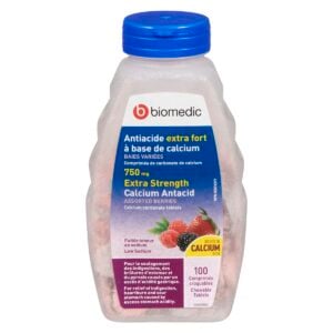 BIOMEDIC Calcium Antacid Extra Strength Assorted 100 Tablets