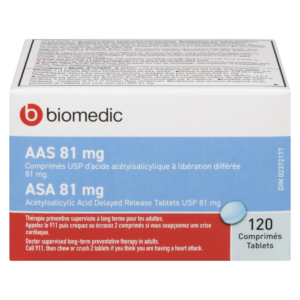 BIOMEDIC ASA 81 mg Dr Low Dose 120 Tablets