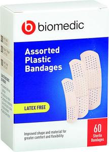 BIOMEDIC Bandage Plastic Assorted 60 Count