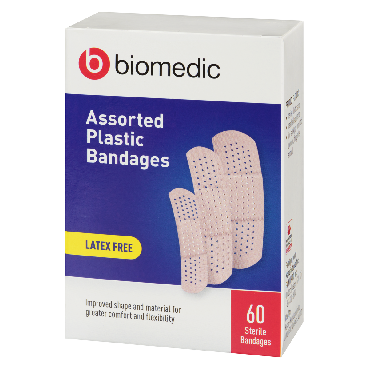 BIOMEDIC Bandage Plastic Assorted 60 Count - Image 3