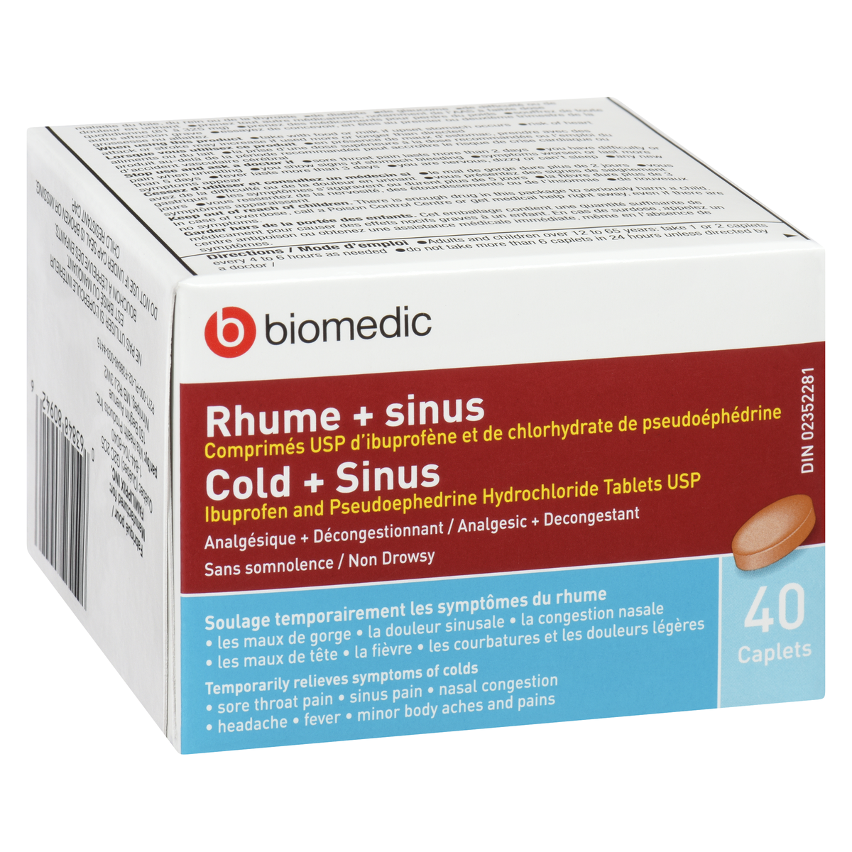 BIOMEDIC Cold/Sinus N/Drowsy 40 Caplets - Image 2