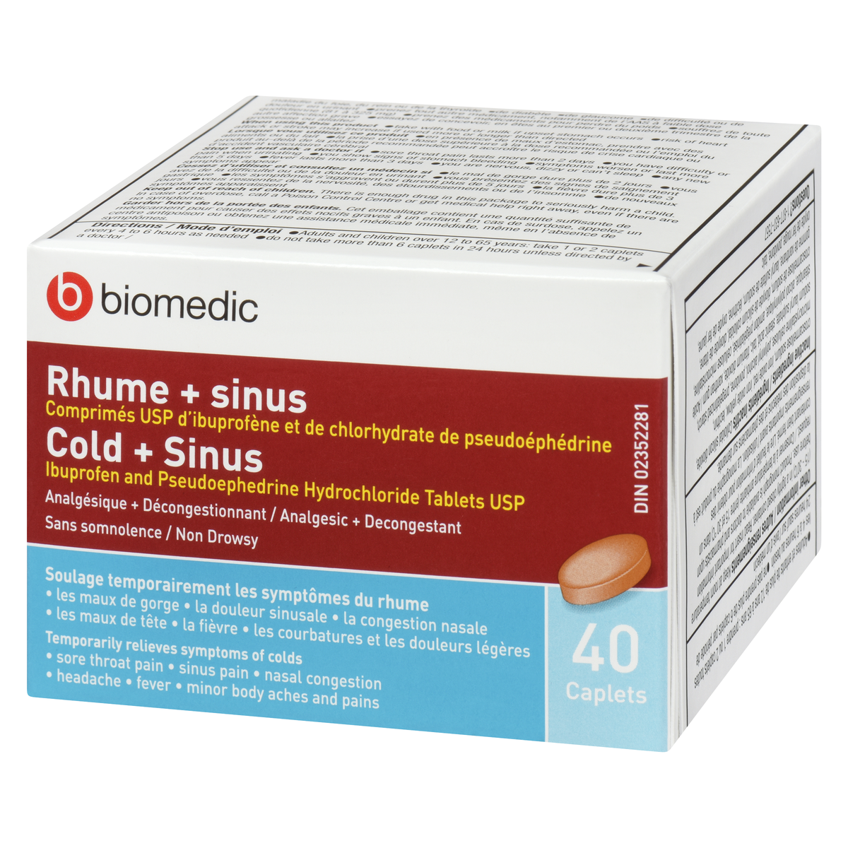 BIOMEDIC Cold/Sinus N/Drowsy 40 Caplets - Image 3