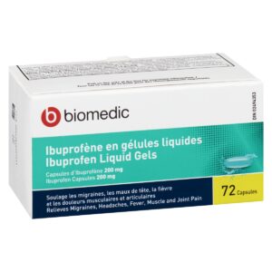 BIOMEDIC Ibuprofen Liquid Gel 200 mg 72 Capsules
