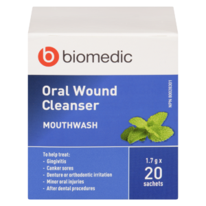 BIOMEDIC Oral Wound Cleanser Sachet 20 Count