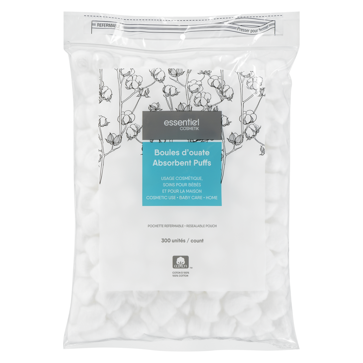 Essentiel Cotton Balls 300 Count