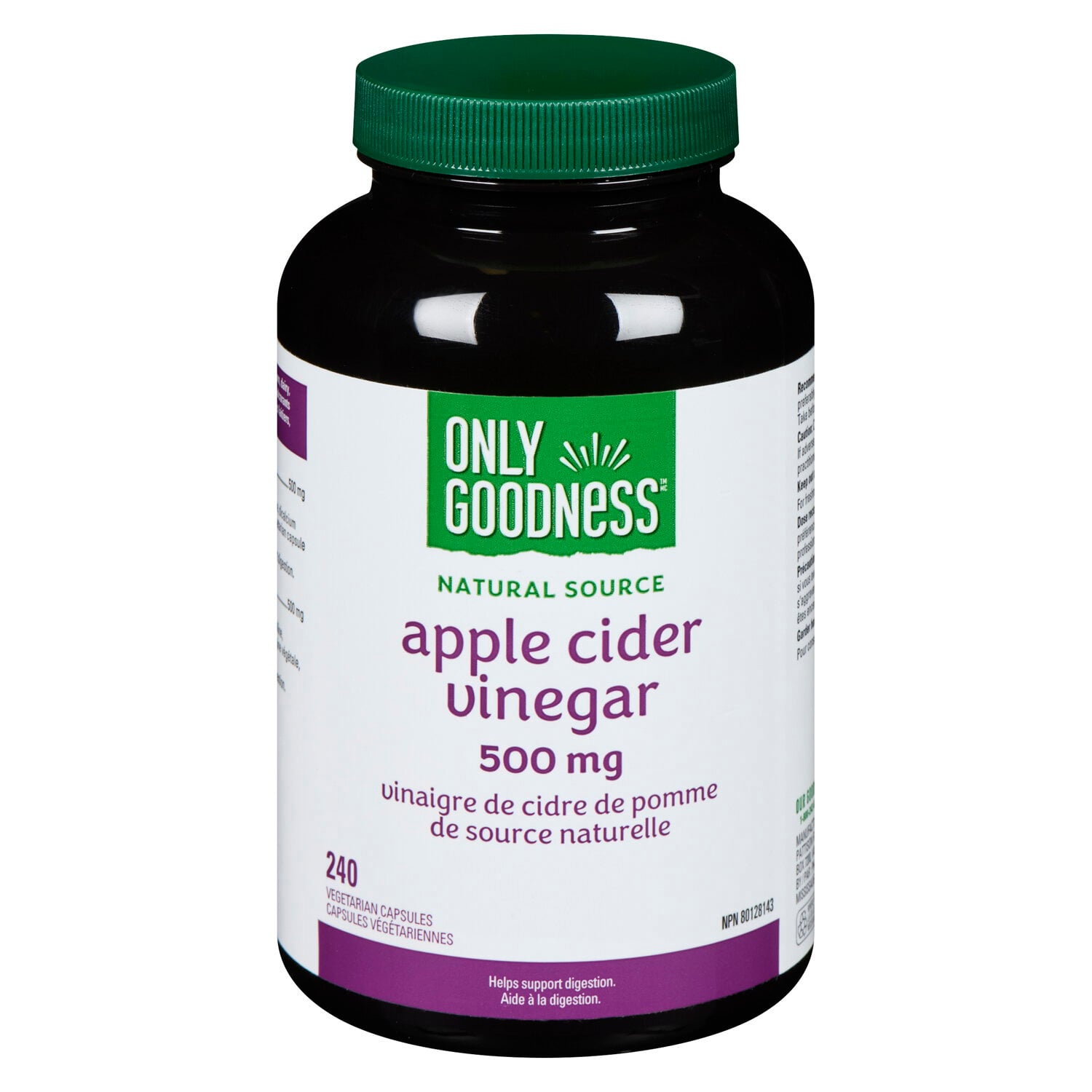 Only Goodness Apple Cider Vinegar 500 mg 240 Pack