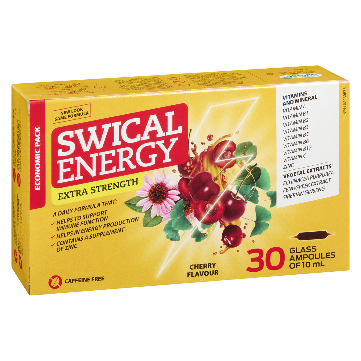 Lab Suisse Swical Energy Extra Strength Cherry Econo 30 x 10 mL - Image 2