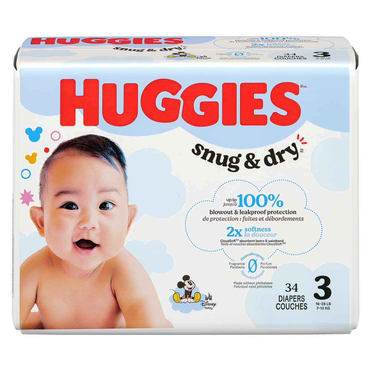 Huggies Snug & Dry Size 3 34 Pack