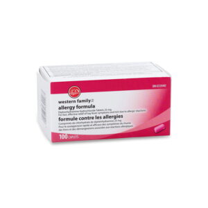 Western Family Allergy Formula Diphenhydramine 25 mg 100 Caplets