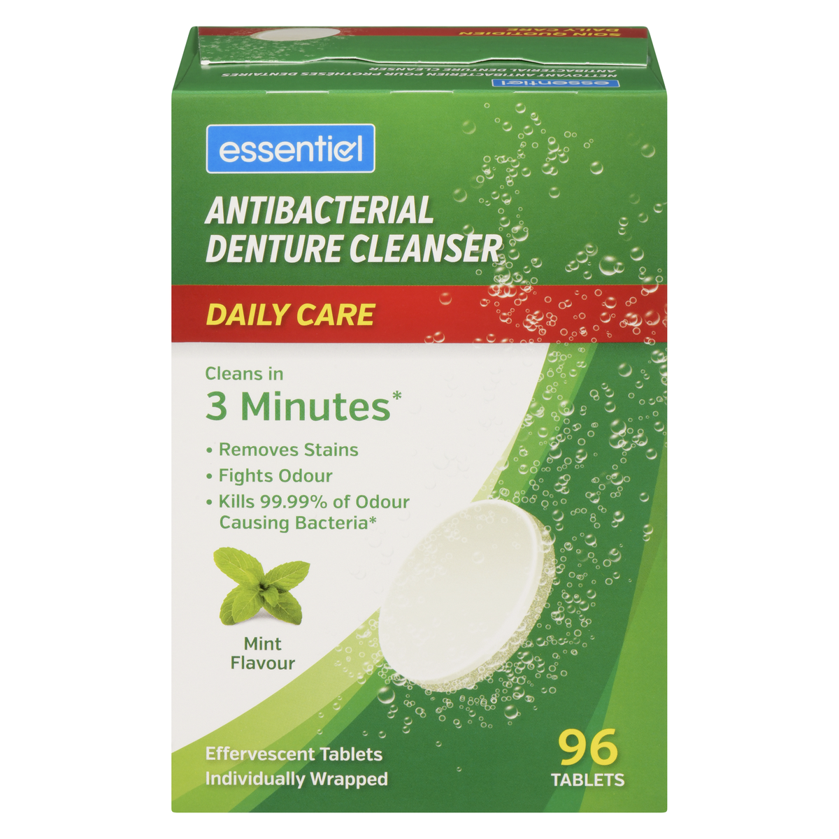 Essentiel Denture Cleaner 3 Min 96 Count