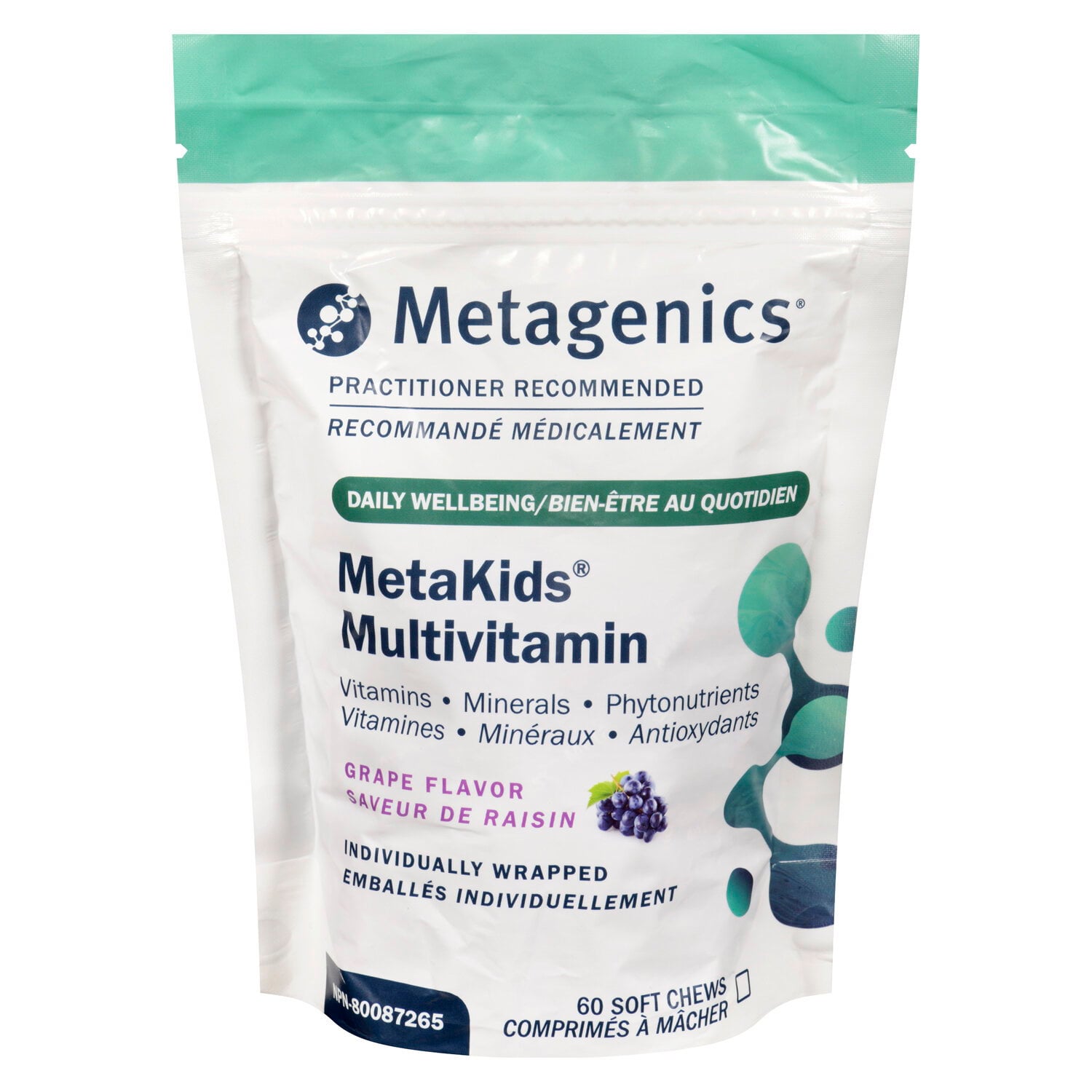 Metagenics Metakids Multivitamin Soft Chew Grape 60 Tablets