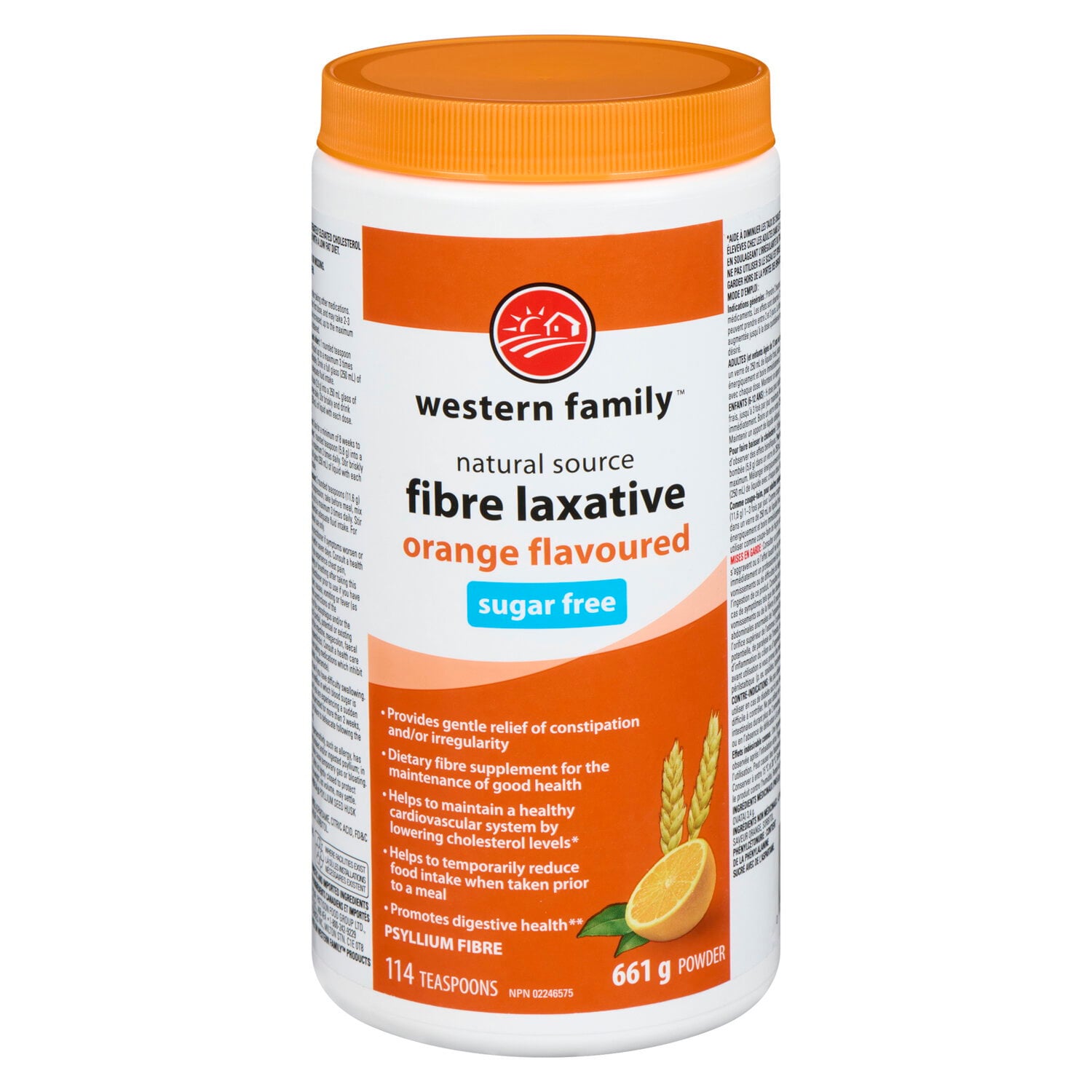 Western Family Fibre Laxative Orange Sugar Free 661 g