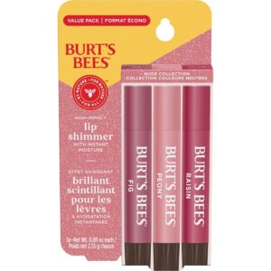 Burt's Bees Lip Shimmer Nude 3 Pack