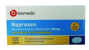 BIOMEDIC Naproxen Sodium 220 mg 125 Caplets