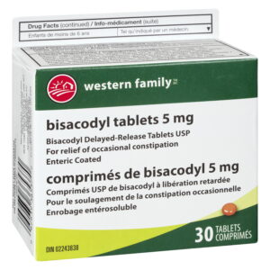 Western Family Bisacodyl 5 mg 30 Tablets