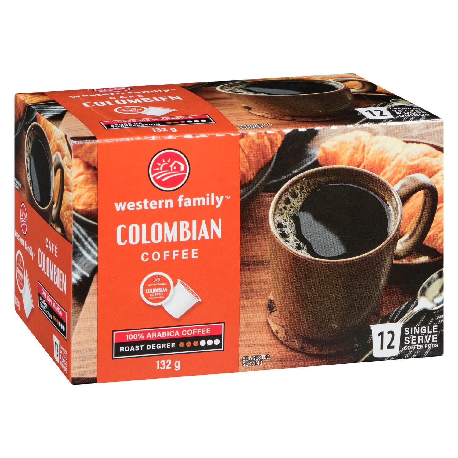 Western Family Colombian Coffee Single Serve 12 Pack