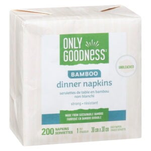Only Goodness Bamboo Dinner Napkins 200 Pack