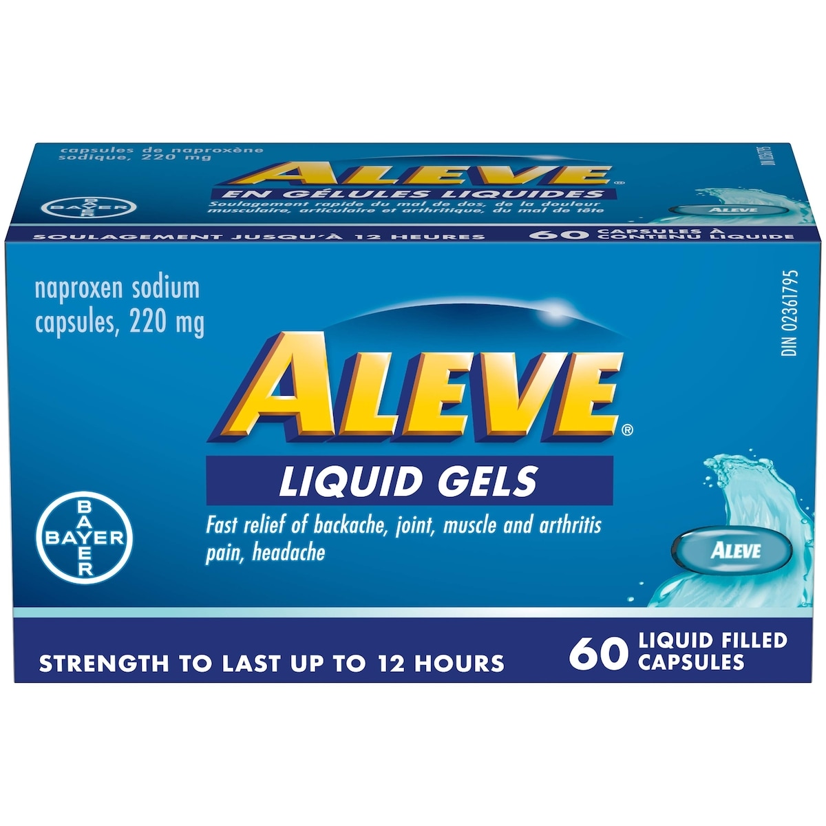 Aleve Liquid Gel 220 mg 60 Capsules - Image 3
