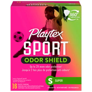 Playtex Tampons Sport Odor Shield Uns Super 16 Pack