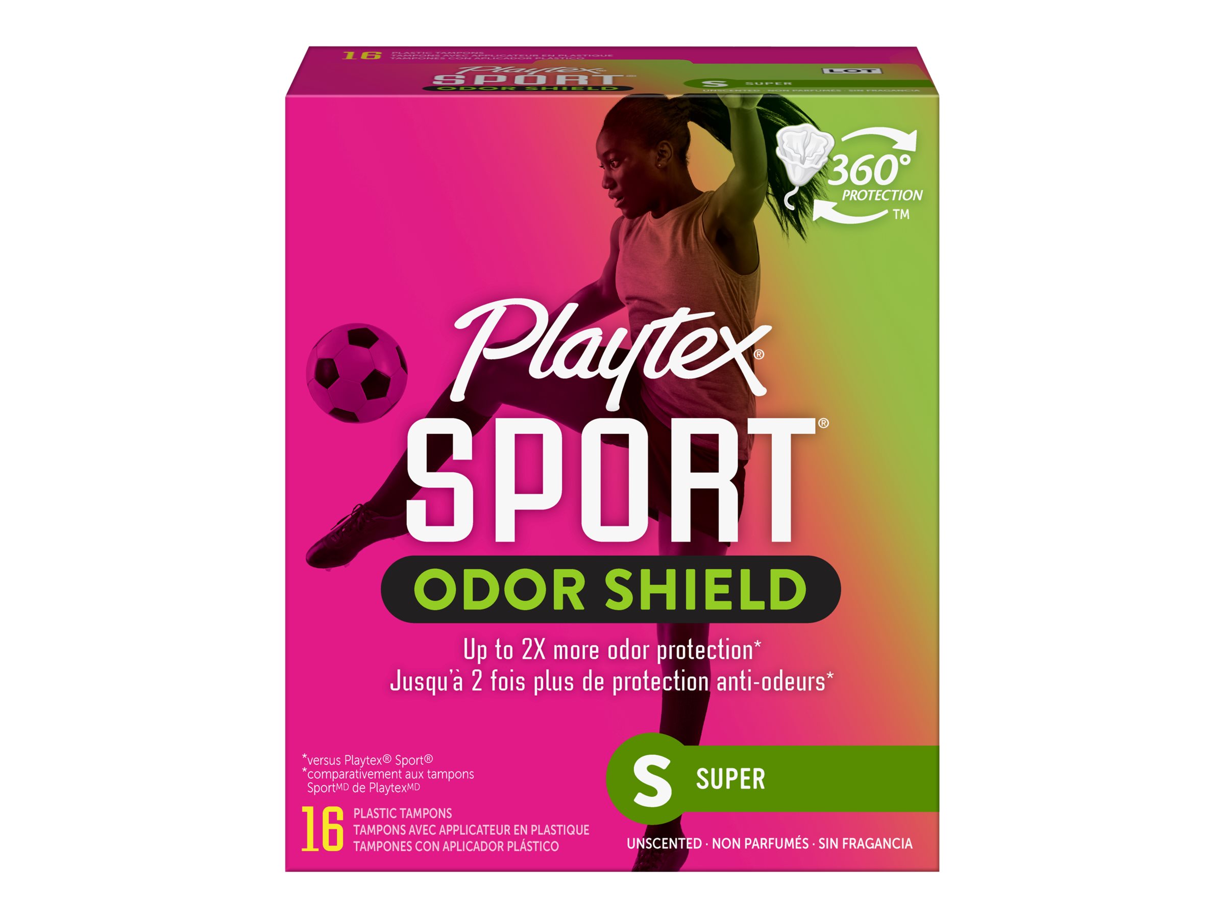 Playtex Tampons Sport Odor Shield Uns Super 16 Pack - Image 2