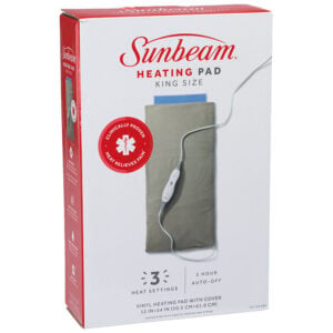 Sunbeam® Moist & Dry King-Size Heating Pad 3-Heat Settings Beige