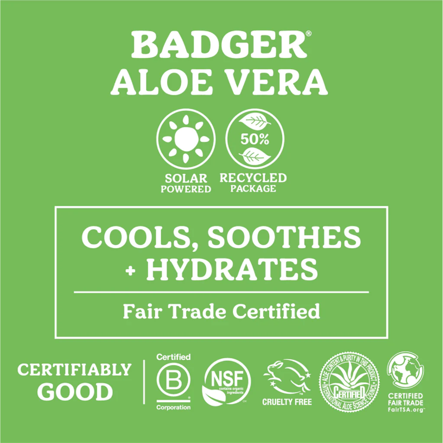 Badger Sun Gel With Aloe Vera 96% Organic 118 mL - Image 2