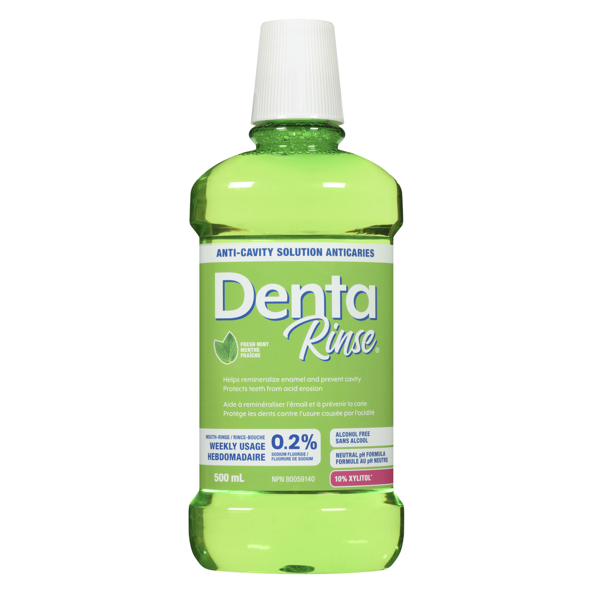Denta Rinse 0.2% Naf Fresh Mint 500 mL