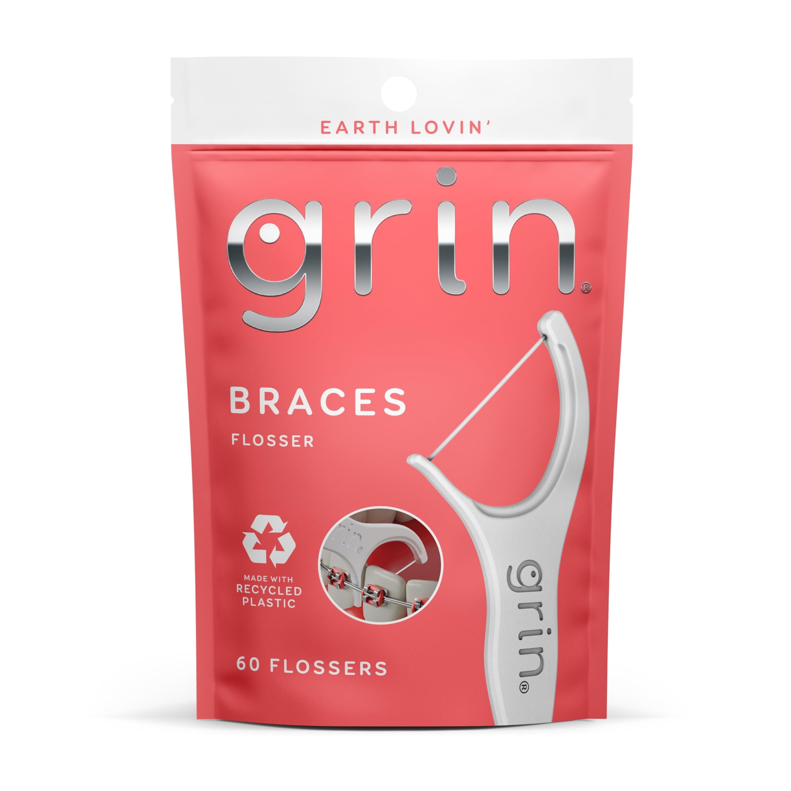 Grin Braces Flossers 60 Count