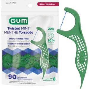 GUM Twisted Mint Flosser 90 Count