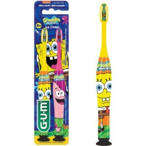GUM Sponge Bob Square Pants Toothbrush Ultrasoft 2 Pack