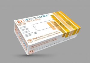 DuraCore Glove Vinyl Powder-Free Clear XL DC3040 100 Count