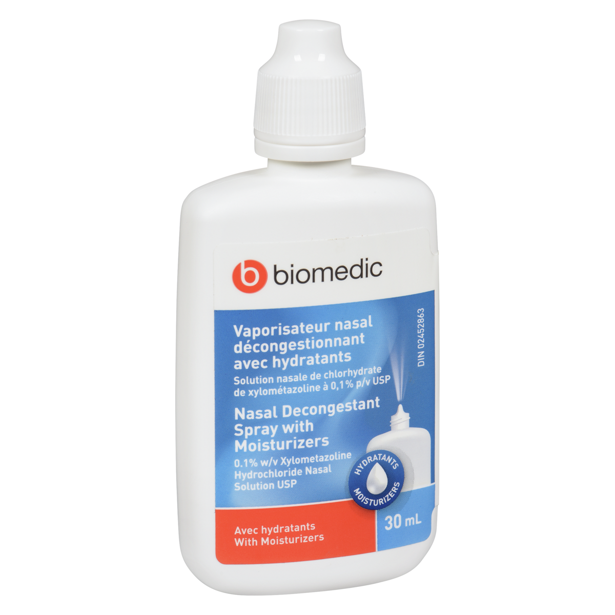 BIOMEDIC Nasal Spray Decongestant 0.1% with Moisturizer 30 mL - Image 2