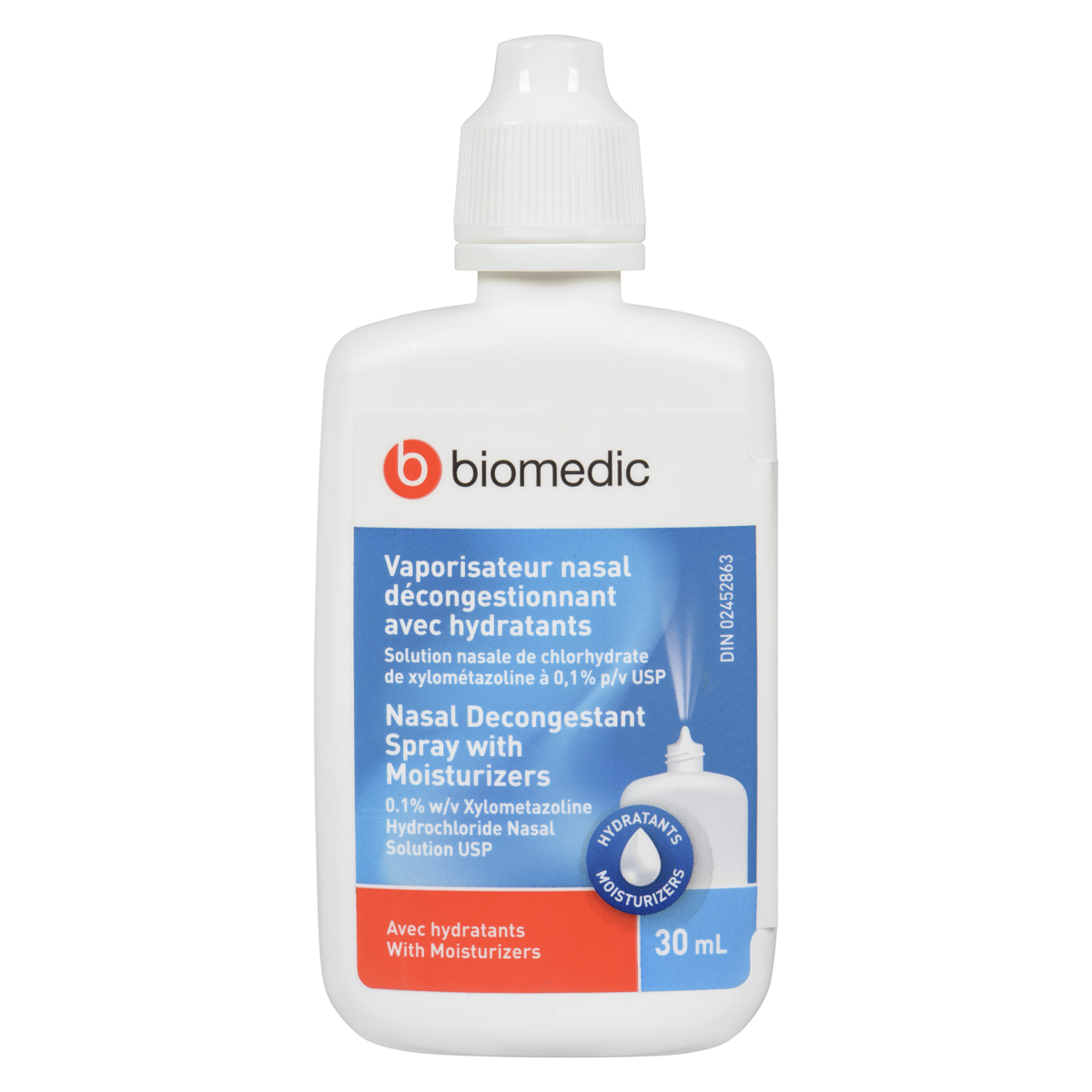 BIOMEDIC Nasal Spray Decongestant 0.1% with Moisturizer 30 mL - Image 3
