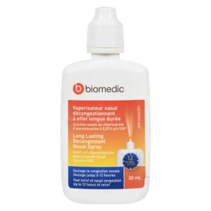 BIOMEDIC Nasal Spray Decongestant Long Lasting 0.5% 30 mL